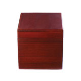 鲤光 LG30006 单格带盖茶叶盒（红木色）